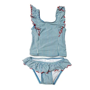 Cat & Jack Seersucker Tankini Badeanzug Größe 2T - Bild 1 von 8