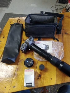 Pentax P30T AF 35mm SLR Film Camera w/ SMC Pentax-FA 50mm Lens 500m Lense  - Picture 1 of 11