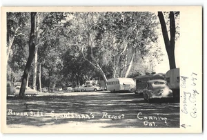 RPPC Riverside Sportsman's Resort CORNING, CA Trailer Camping 1951 Postcard - Picture 1 of 2