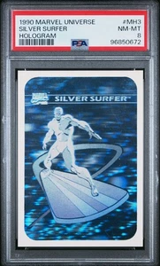 1990 Marvel Universe Silver Surfer Hologram #MH3 PSA 8 RARE Centered UNDERGRADED - Picture 1 of 2