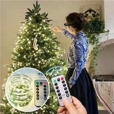 8 Modi LED Lichterkette USB Akku Fee Lampe Camping Garten Party Fernbedienung - Bild 1 von 4