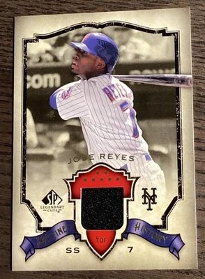 Tarjeta Jersey Jose Reyes 2008 SP Legendary Cuts Destined for History Game Usada Foto 1 de 2