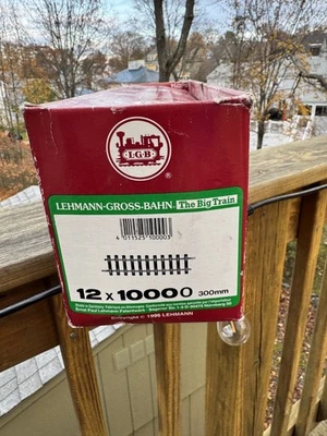 LGB 12 PIECES 12 INCH (300mm) STRAIGHT TRACK NEW AND UNUSED 12X10000 OB - Image 1 of 4