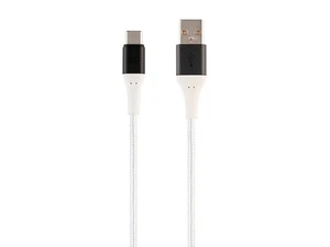 Monoprice USB 2.0 Type-C to Type-A Reinforced Cable - 3 Feet - White - Picture 1 of 6