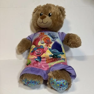 "Oso de peluche marrón Build A Bear feliz cumpleaños peluche 16"" trolls de animales de peluche" - Imagen 1 de 7