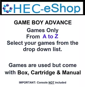 Game Boy Advance Boxed Games List 2 - Select your games from the Drop-Down List - Picture 1 of 118
