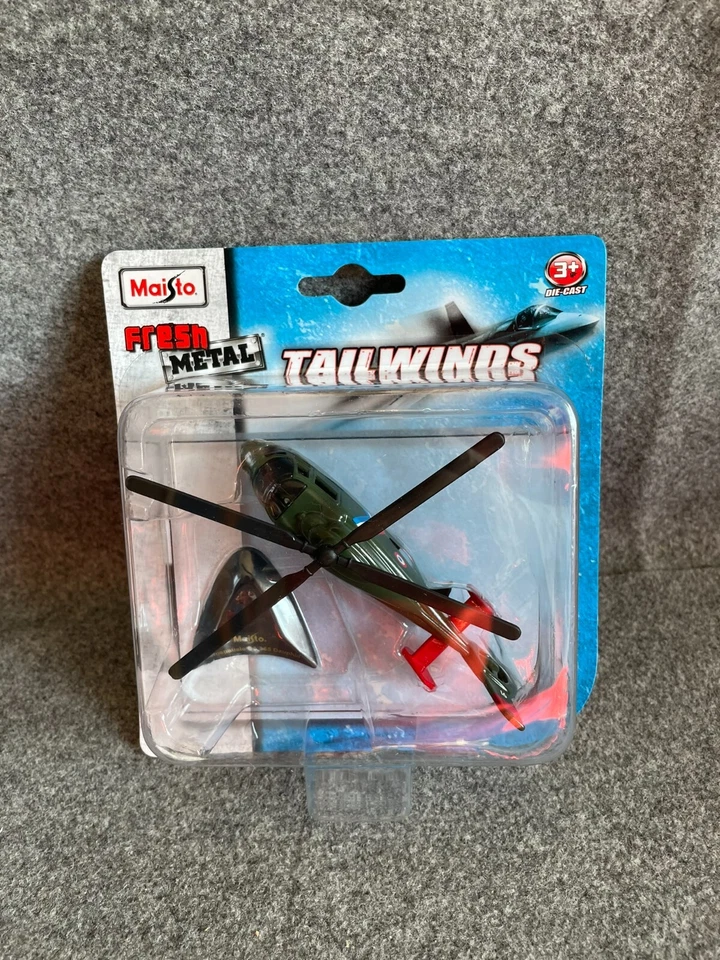 ELICOTTERO AEROSPATIALE SA 365 DAUPHIN MAISTO TAILWINDS modellino in METALLO - Immagine 1 di 4