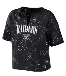 Women's Las Vegas Raiders Notch Neck Tie-Dye Shirt Size Small - Picture 1 of 1