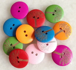 100Pcs Mixed 2 Holes Wooden Buttons Sewing Craft Scrapbooking DIY Znk203 - Bild 1 von 6