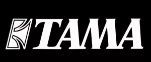 Tama Drums Logo 10" Wide White Vinyl Decal Sticker Pair - Picture 1 of 10
