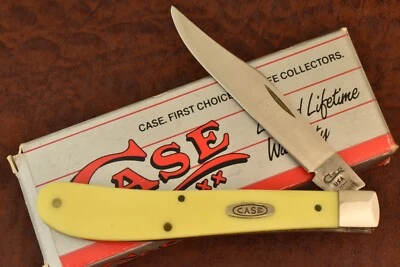 CUCHILLO TRAMPERO CASE XX EE. UU. AMARILLO LISO DELRIN SLIMLINE 31048 SS 1995 BONITO 23054 Foto 1 de 4