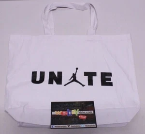 Nike Air Chicago 2010 All Game White Black 19"x14" Fabric Shopping Tote Bag - Picture 1 of 7