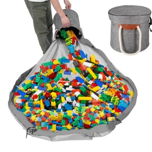 Kids Play Mat Bag Toy Storage Organiser Portable Basket For Lego Drawstring AU - Picture 1 of 14