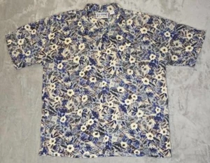 VTG 80s 90s Hawaiian Shirt Men's Luau Hibiscus All Over Print Resort Wear Aloha - Picture 1 of 16