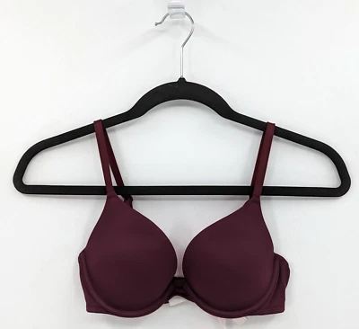 Victoria's Secret PINK Bra Women's 32B Plum Purple Push Up - Image 1 of 4