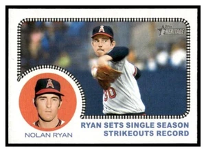 2022 Topps Heritage AA-3 Nolan Ryan California Angels Single Season K Record - Picture 1 of 2