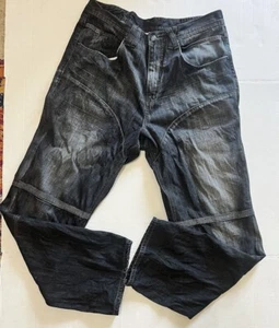 Eight 732 Jeans Uomo 38x34 Lavaggio Scuro Ricamato Pantaloni Cargo Gamba Larga Larghi Larghi Y2K - Foto 1 di 12
