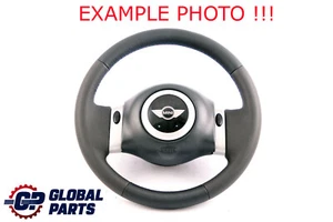 Mini Cooper One R50 R52 R53 NEW Black Leather Steering Wheel Trim 2 Spoke - Picture 1 of 12