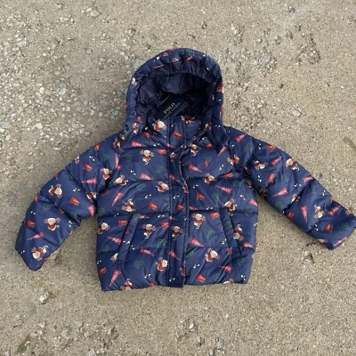 NUEVO CON ETIQUETAS $215 Polo Ralph Lauren Polo Oso Chaqueta de Plumón Repelente al Agua Talla 5 Niños Alegría Foto 1 de 4