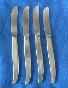 4 Dinner Knives Modern Curve Hollow WMF Cromargan LAUREL Stainless Triangle 8" - Picture 1 of 4