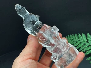 Quarzo trasparente Guanyin cristallo intaglio regalo inaugurazione casa decorazione casa E095509 - Foto 1 di 9