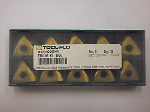 10 Stck.) ToolFlo TNMA 54NV AC50E ON-EDGE beschichtetes Hartmetall 60° V Gewindeeinsätze - Bild 1 von 2