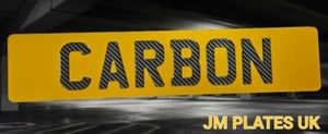 PAIR OF CARBON FIBRE 3D GEL or 5D CUSTOMISED SHOW PLATES *NOT FOR ROAD USE* - Picture 1 of 1