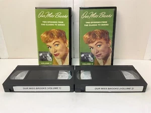 Tested ! Lot 2 *Our Miss Brooks* VHS Volume 1 & 2 TV Show Season Series Classic - Picture 1 of 10