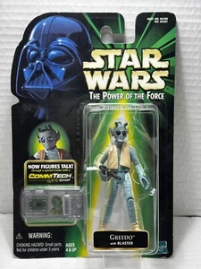 Star Wars Greedo with Blaster, POTF CommTech Green Card - Picture 1 of 2