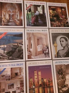 9 Issues  of ARCHITECTURAL DIGEST Magazine from 1992 - Picture 1 of 8