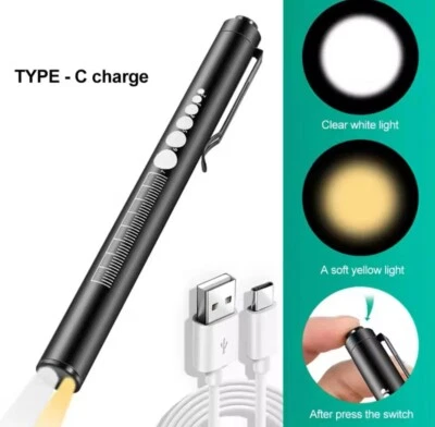 USB wiederaufladbare medizinische handliche Stift Licht Mini Krankenpflege Taschenlampe LED Taschenlampe Lampe
