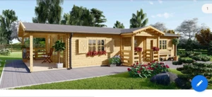 Blockbohlenhaus Donna 63 qm aus Holz - Bild 1 von 2