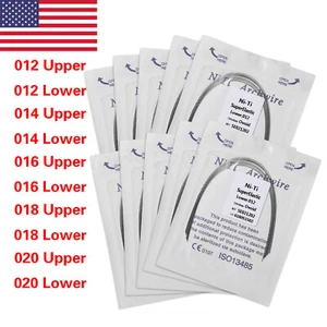 100PCS Dental Orthodontic Round Arch Wire Super Elastic NITI Ovoid Form Sizes US - Picture 1 of 77
