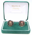 1943 Sixpence cufflinks from real coins in Black & Gold