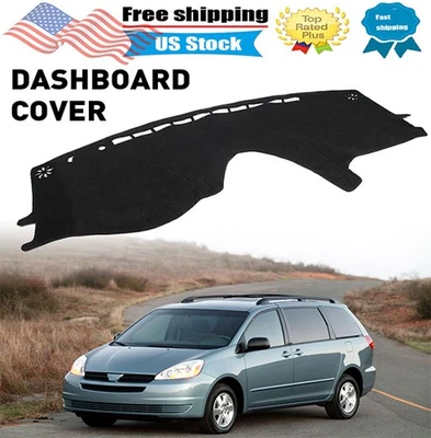 DashMat Dash Cover Dashboard Mat Car Interior Pad For 2004-09 2010 Toyota Sienna - Imagem 1 de 4