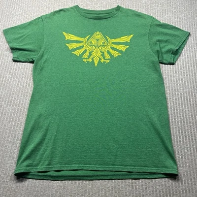 Camiseta verde gráfico símbolo trifuerza espada hacia el cielo The Legend Of Zelda para hombre M Foto 1 de 4