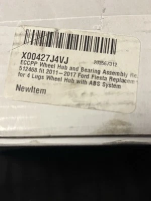 ECCPP Wheel Hub and Bearing Assembly Rear 512468 fit 2011 2017 Ford Fiesta - Image 1 of 4