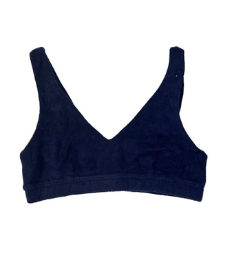 NWT! Offline By Aerie Recharge Bra Bralette V Neck Fleece Knit Navy Blue Size M - Image 1 of 4