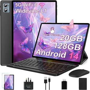 2026 Tablet 10 Inch Android 14, 20GB RAM+128GB ROM (TF 2TB), Octa Core, 5G+WiFi - Picture 1 of 6