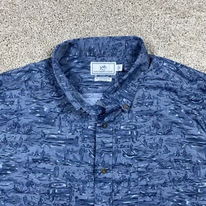 Southern Tide Hunting Fishing Men XL Long Sleeve Shirt Blue Stretch Intercoastal - Picture 1 of 8