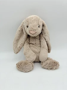 Jellycat Bashful Bunny Beige Large London Toy Stuffed 15" - Picture 1 of 7