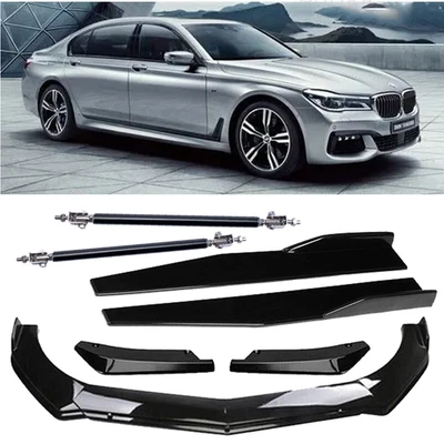 Front Bumper Lip Spoiler Splitter Side Skirt Rear Lip For BMW 740i 750i Series Foto 1 de 4