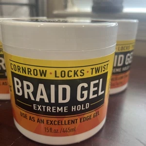 Braid Gel Extreme Hold 15oz Cornrow, Locs, Twist, Edge-control-styling Gel - Picture 1 of 5