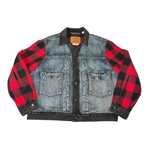 Levi's Premium Jeansjacke Herren M mittelblau gefüttert Buffalo kariert Typ 2 - Bild 1 von 20
