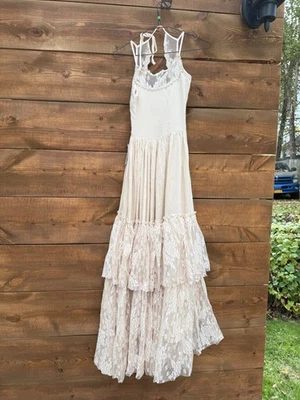 Joyfolie Catrin Mia Joy Princess Girls Lace Chiffon Long Dress Beige Size 12 - Image 1 of 4