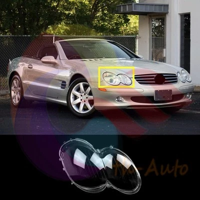 ✈ Cubierta de lente de faro derecho para Mercedes-Benz SL500 SL600 2003-2008 Foto 1 de 4