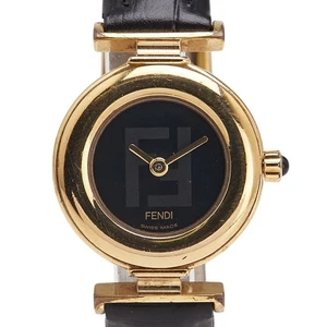 FENDI FF logo Belt (non-original) Watches 320L Quartz black dial Women 【Us... - Picture 1 of 7