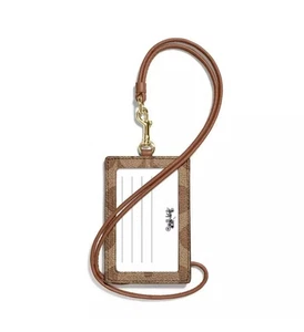 Cordón COACH ID en lona exclusiva silla de montar color caqui beige 63274 #I3-3 - Imagen 1 de 6