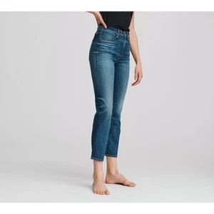 Rag & Bone Womens Nina Jeans 27 US 4 Blue High Rise Ankle Cigarette Cropped NWT - Picture 1 of 8