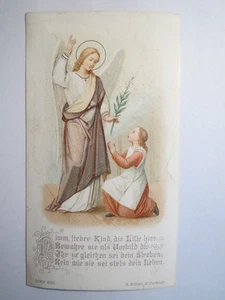 Engel mit Lilie - Kindeswort / Andachtsbild Heiligenbild - Afbeelding 1 van 1